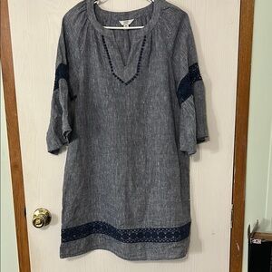 Crown & Ivy Bell Sleeve Linen Dress